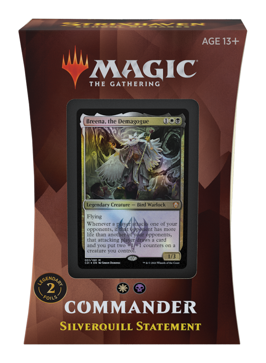 Strixhaven Commander 2021 Deck: Silverquill Statement